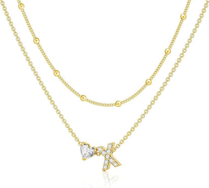 Bella Gold Initial Necklace – Dainty Personalized Letter Pendant