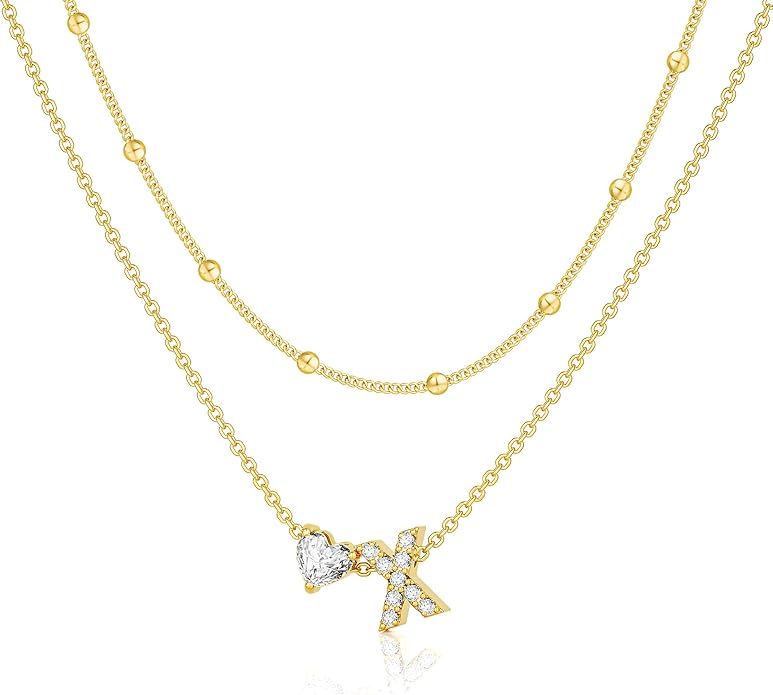 Bella Gold Initial Necklace – Dainty Personalized Letter Pendant