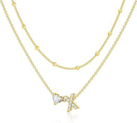 Bella Gold Initial Necklace – Dainty Personalized Letter Pendant