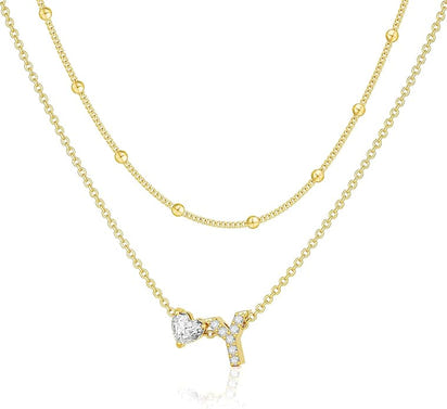 Bella Gold Initial Necklace – Dainty Personalized Letter Pendant