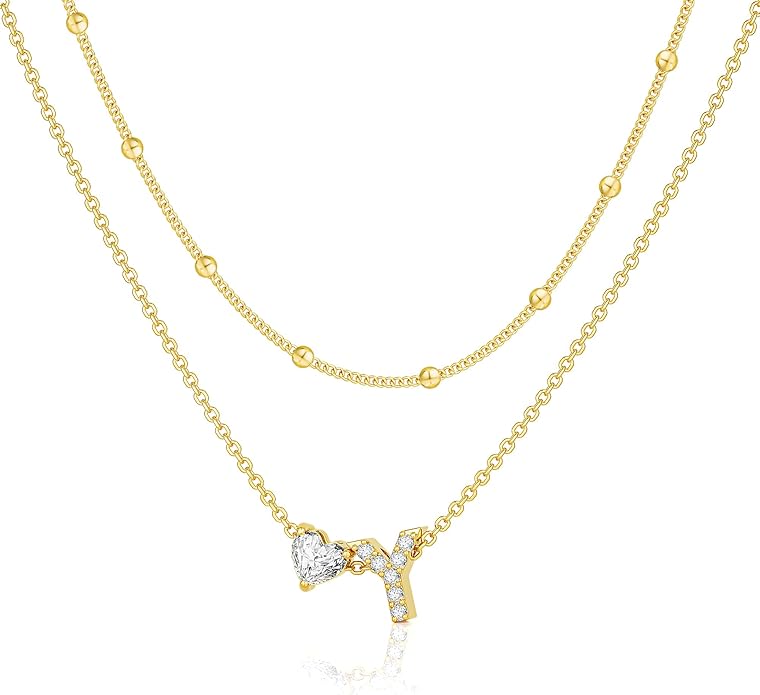 Bella Gold Initial Necklace – Dainty Personalized Letter Pendant