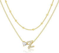 Bella Gold Initial Necklace – Dainty Personalized Letter Pendant